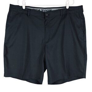 PGA TOUR Men's Stretch Flat Front Black‎ Chino Shorts Size 44 Four Pockets